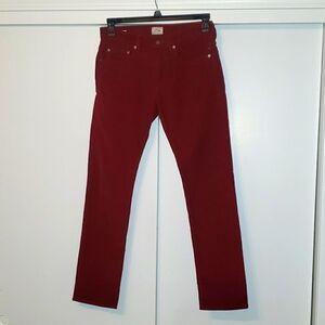 J. Crew Corduroy Pant Burgundy Slim